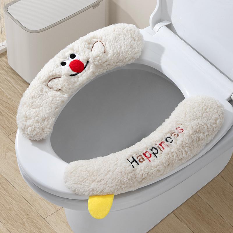 

New Arrival: Warm, Cute Velvet Toilet Seat Cushion Set for Autumn/Winter
