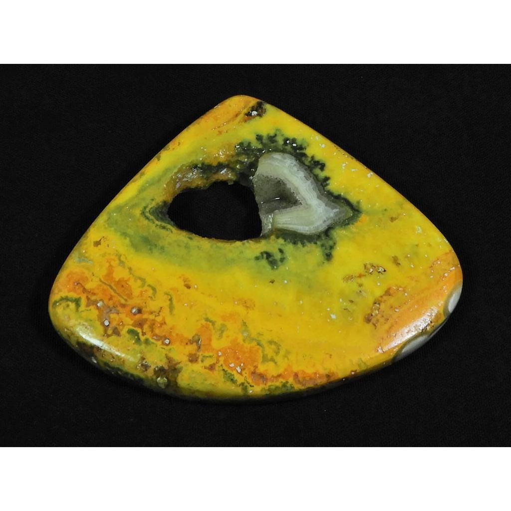 46X57X06MM Natural Bumble Bee Jasper Pear Cabochon Loose Gemstone 116Cts. D-82