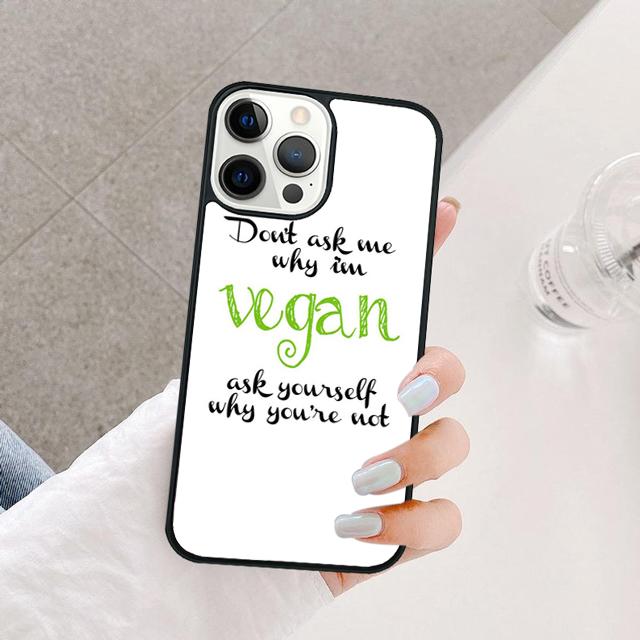 

Love Animal Vegan Quotes Phone Case Cover For iPhone 17 Air 15 16 14 13 Pro Max 12 11 Pro Max Max Plus Coque Shell iPhone 17Air