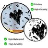 Spooky Party Decorations Halloween Static Sticker, with Witch/Ghost/Castle/Bat Horror Silhouette Patterns, Durable PVC Theme Home Decor Wall