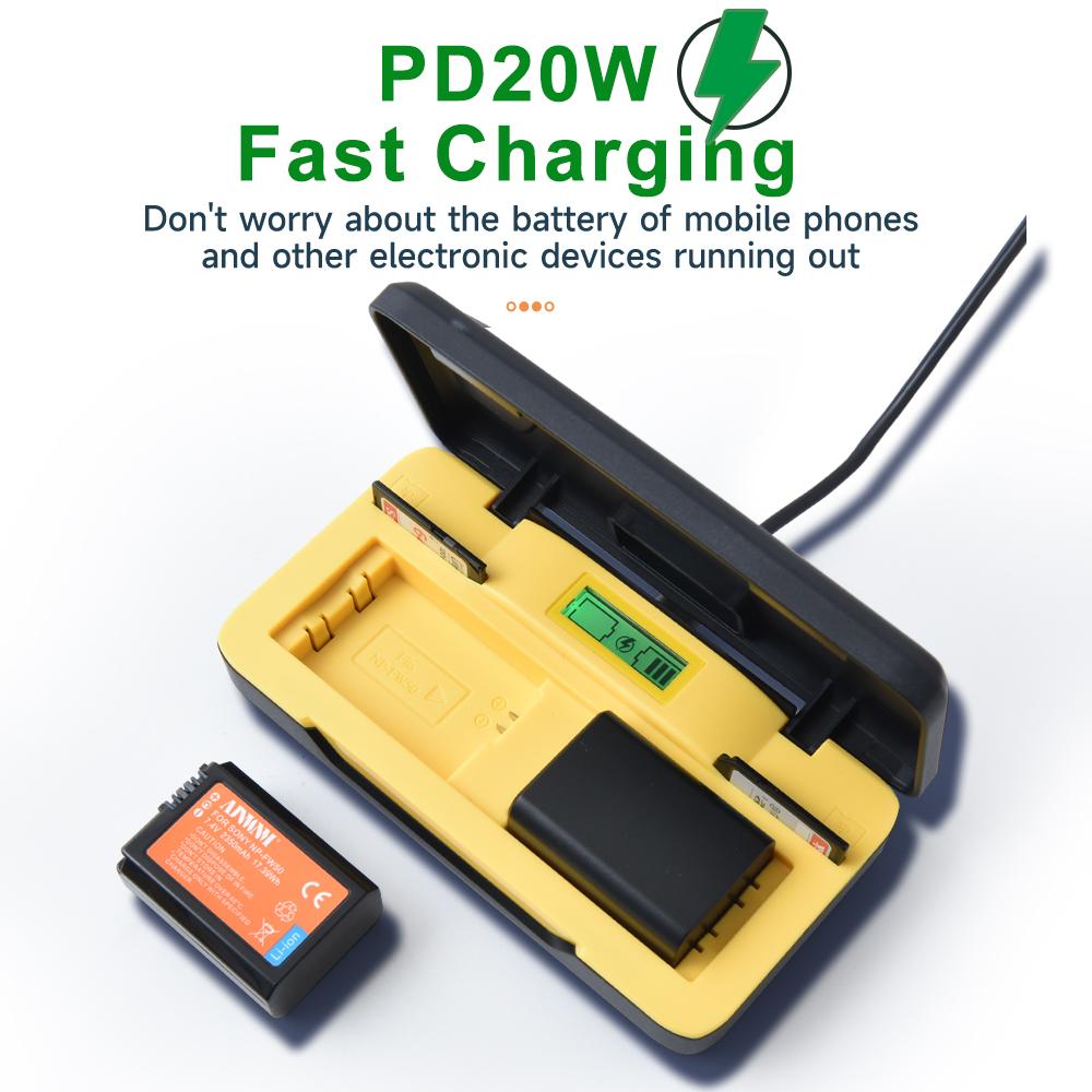 AJNWNM NP-FW50 NP FW50 Battery + Multifunction Charger Box for Sony Alpha A6500 A6300 A6000 A5000 A3000 NEX-3 A7 A7M2 A7R 7SM2 7M2