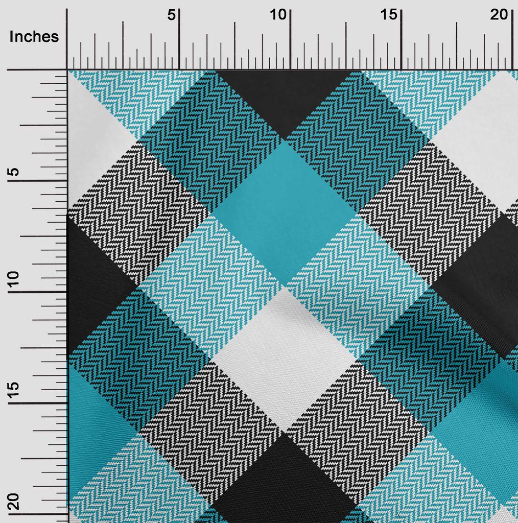 oneOone Cotton Flex Green Fabric Tartan Fabric For Sewing Printed Craft Fabric By The Yard 40 Inch