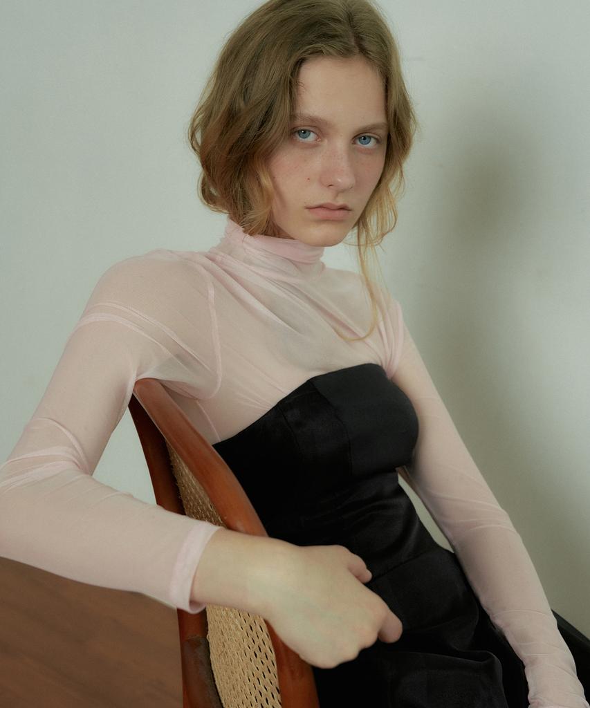 Obeodyupeulleeo Tube Top Organza Dress_Black