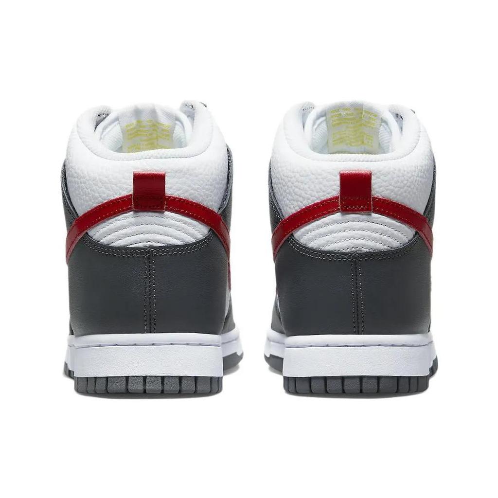 Nike Dunk High 'Embossed Hoops - Iron Grey Gym Red' (Unisex) Iron Grey / Opti Yellow / White / Gym Red Skate Shoes FD0668 001