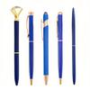 Metal Diamond Ballpoint Pen 5PCS Pens, with Sparkling Rhinestone Decor, Luxury Glitter Writing Smooth Press Mechanism Pen, for Kids Adults Stationery