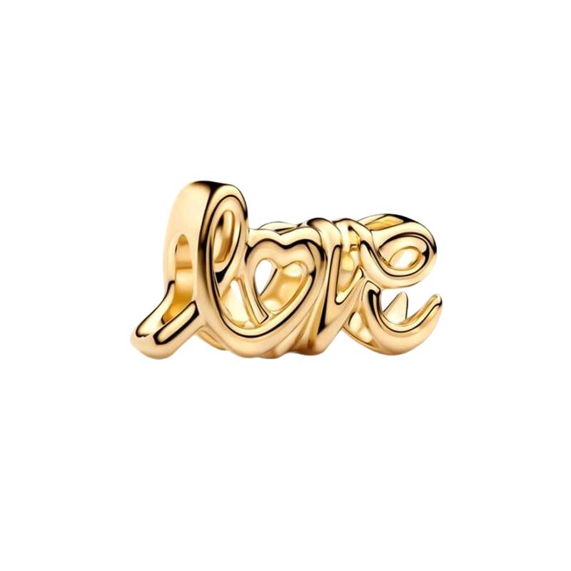 Sparking Gold Plated Charm Beads Dangle Original Snake Fit Copper Bracelet Necklace Beads For Diy Jewelry Women Gift