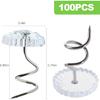 100 Pcs Bedskirt P, Bed Skirt and Upholstery Twist, Clear Heads, Fabric and Slipcover P, Secure Bedskirts, Drapes, and Furniture Upholstery Tacks Kit