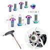 KRSEC 12PCS MTB Bike Disk Brake Rotor Bolts/Boxed T25 Torx Wrench Titanium Mountain Bicycle Brake Rotor Screws Cycling Parts