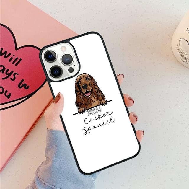 Cartoon Cocker Spaniel Phone Case For iPhone 17 Air 15 16 11 12 13 14 Pro Max Cover For iPhone 17 Air Max Plus Fundas