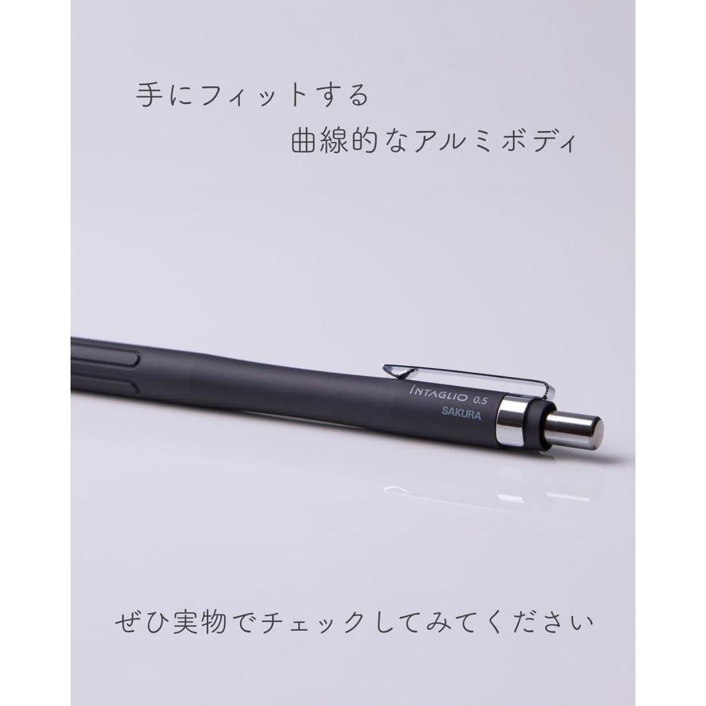 Sakura Intaglio Mechanical Cray-Pas Pencil, 0.5mm, Silver, NS2705S-P#53