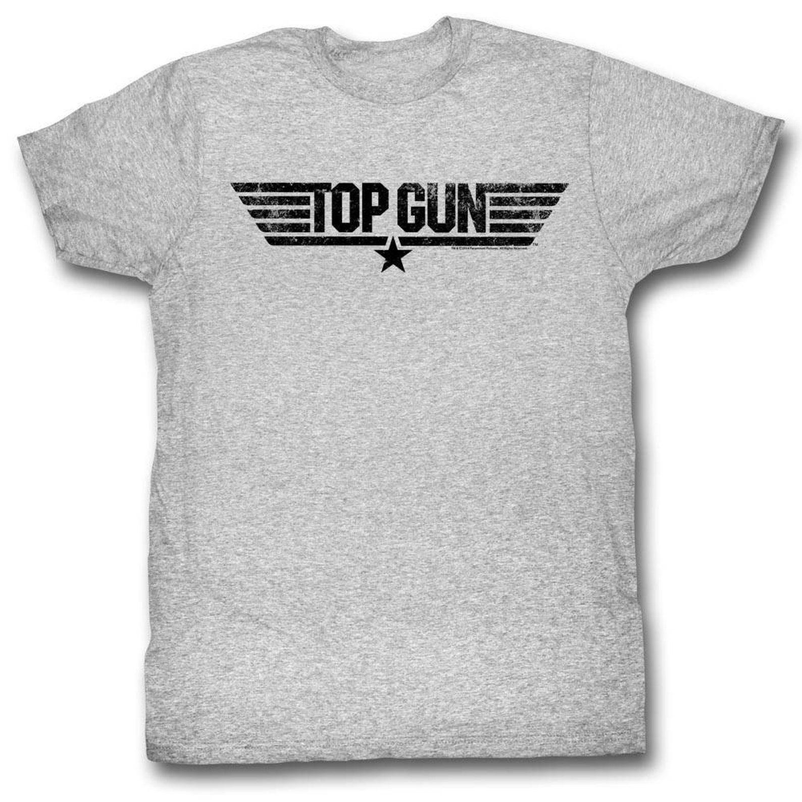 Top Gun Logo Classic Gray Heather Adult T-Shirt M