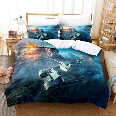 World Of Tanks Bedding Set Single Twin Full Queen King Size Bed Set Aldult Boys Bedroom Duvetcover Sets 3D Print Bed Sheet Set