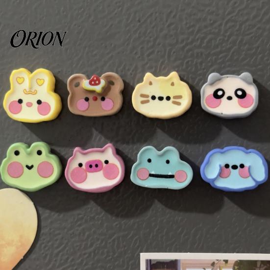 Office Whiteboard Magnets 8Pcs Cartoon Animal Fridge Magnets, Cute Resin Magnetic Decorations for Refrigerator And Educational Kids Cabinet,