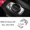 For BMW 3 4 Series 3GT F30 F32 F34 Car Styling Interior Gearshift AC CD Button Panel Door Armrest Decoration Cover Trim Sticker MQHWD1
