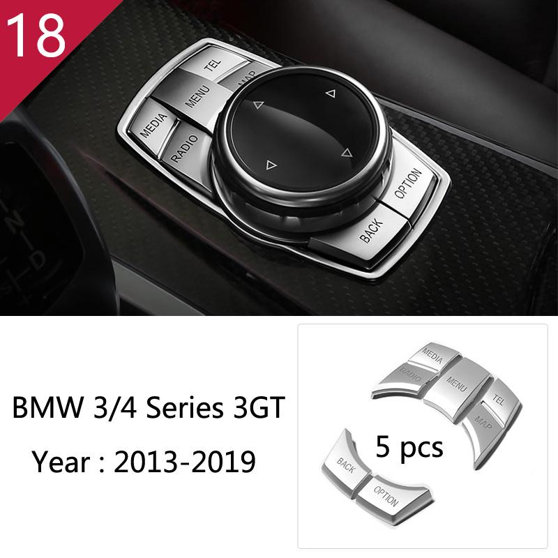For BMW 3 4 Series 3GT F30 F32 F34 Car Styling Interior Gearshift AC CD Button Panel Door Armrest Decoration Cover Trim Sticker MQHWD1