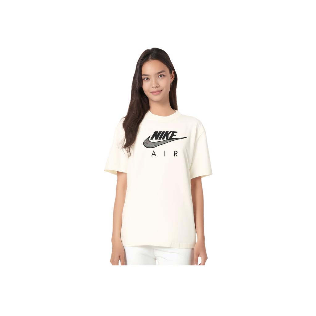 Nike Air Logo Casual Sports Short-Sleeve T-Shirt Women Tops Light-Yellow CZ8615-113