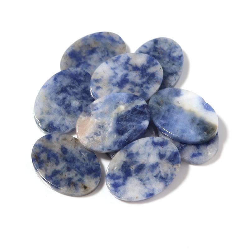 5pcs 13x18mm Oval Natural Cabochon Stone Flat Round Colorful Spacers For Earrings/Pendant DIY Jewelry Making Accessories