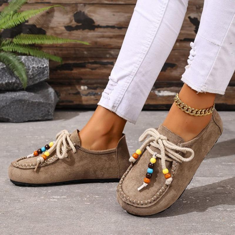 Women's Suede Birkenstyle Loafers, Slip-On Moccasins, Plus Size Casual Fall Student Shoes
