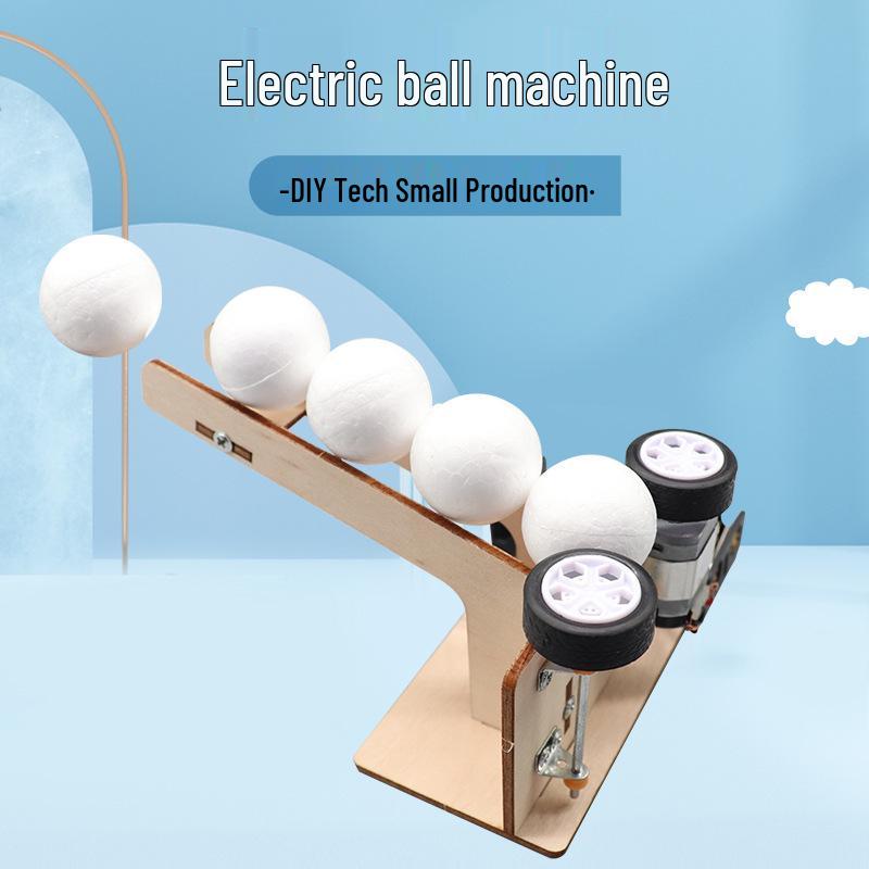 

Wooden Electric Ball Launcher Kit for Primary School Science Experiments - DIY Handmade Assembly