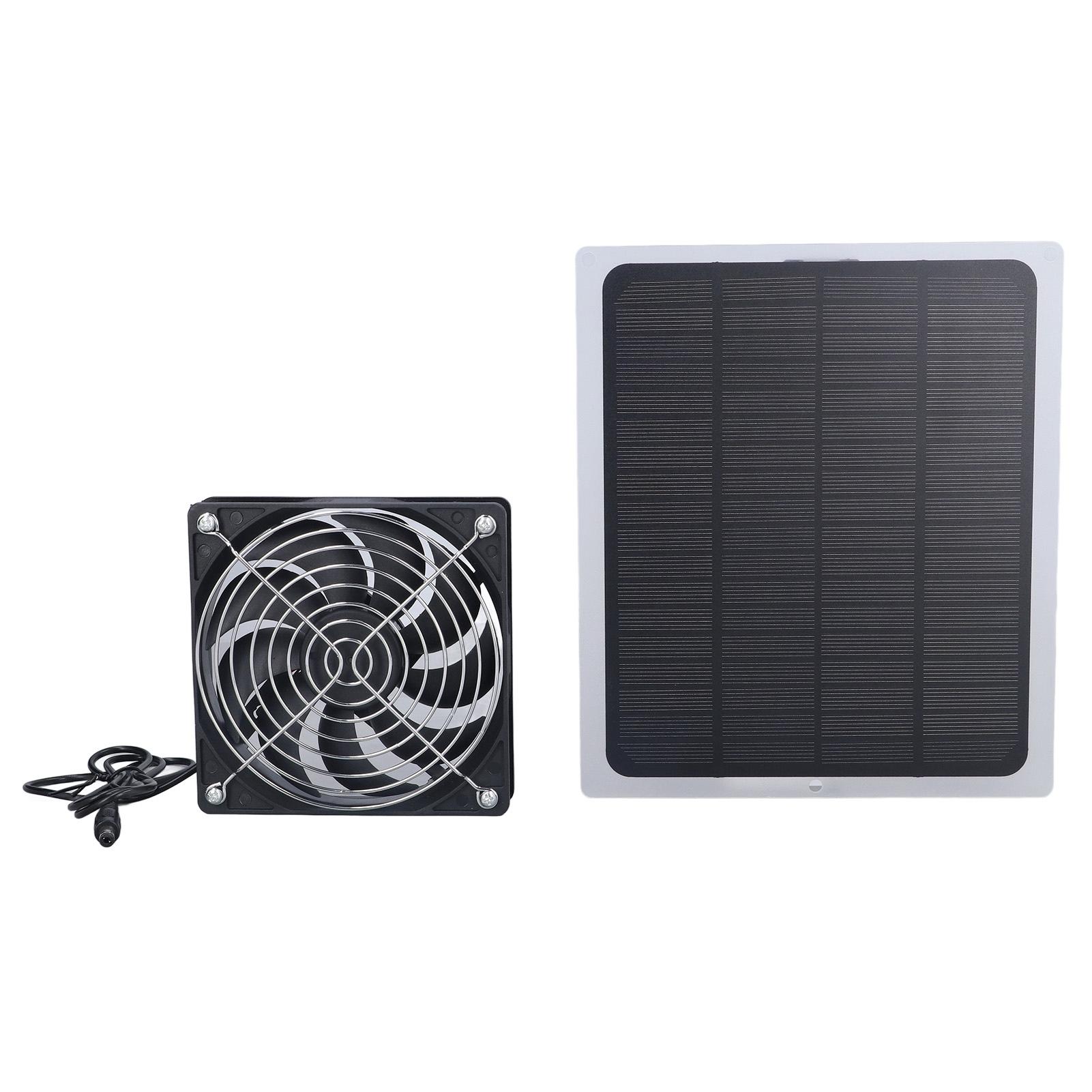 

6W Solar Panel Fan with Protecting Net Waterproof Greenhouse Chicken House Solar Fan for Outdoor