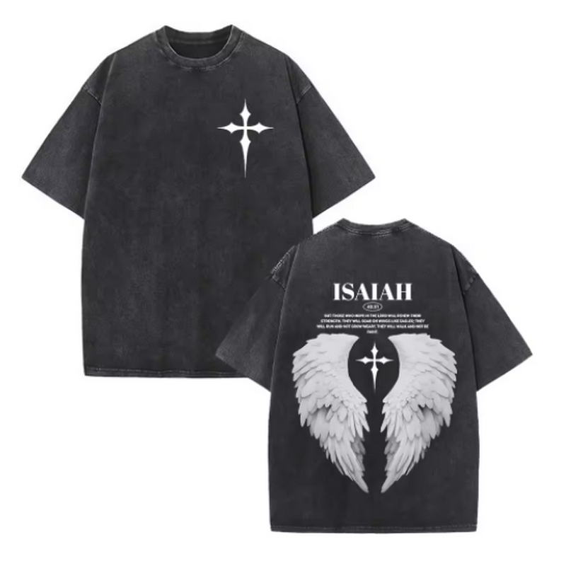 Christian Jesus Faith Over Fear Bible Verse Washed T-shirts Men Women Fashion Vintage Oversized T Shirts Harajuku Cotton T-shirt