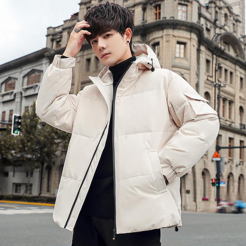 New Style Winter Basic Popular Men's Down Jacket, Non-iron Treatment, Fashionable Urban Hooded Lapel Jacket