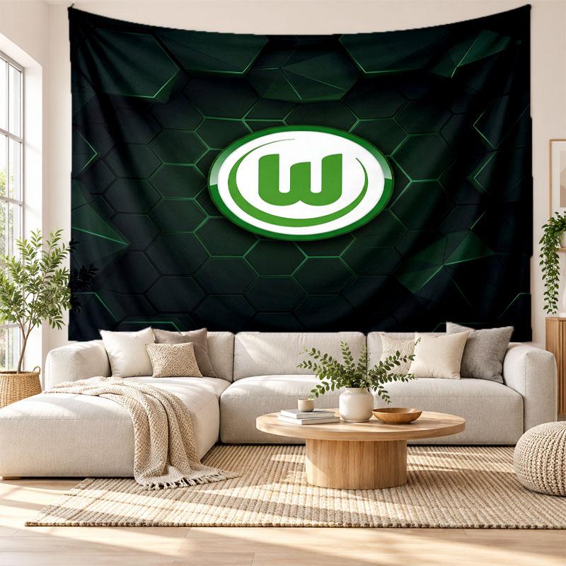 VfL Wolfsburg FC Wall Tapestry, Soft Fabric Wall Hanging, Decorative Backdrop For Bedroom Home Wall Art