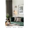 Nordic  creative living room Crystal wall lamp fashion modern minimalist model bedside copper wall lamp bedroom Corridor