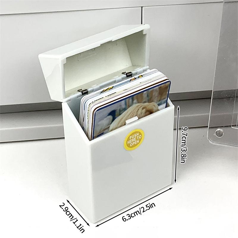 Transparent Plastic Card Storage Box 3 inch Kpop Idol Photocards Storage Case Desktop Organizer Classification Box Stationery