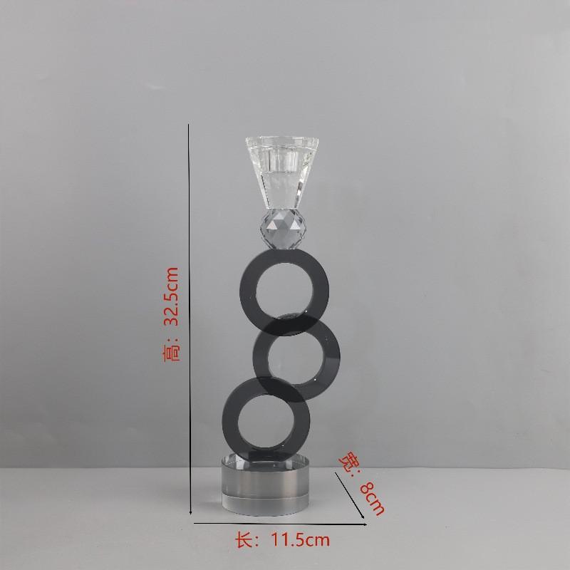 Простой геометрический круглый хрустальный шар подсвечник Декоративное украшение, Центральный подсвечник для обеденного стола, Украшение для дома
