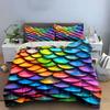 Colorful Decorative Scales Set Soft Comfortable Duvet Cover Bedding Set Included 1*Duvet Cover & 2*Pillowcases, Gift