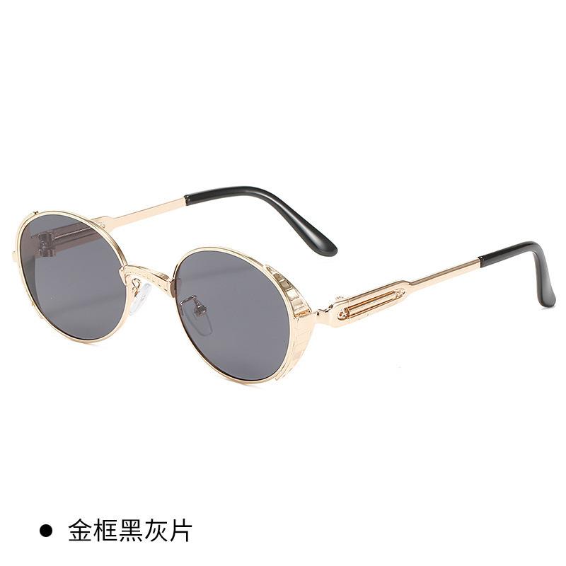 Polarized metal fashion toad glasses sunglasses spring hook European and American street shot sunglasses modern sunshade UV