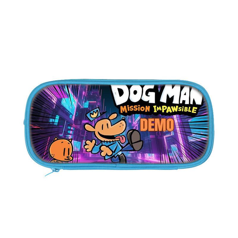 Dog Mans Cat Cartoon School Pen Bag With Durable Polyester For Elementary Students