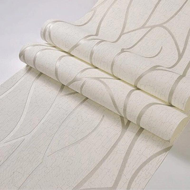 3D Wallpaper Modern Bedroom Background Moisture-proof Curve Stripes Thickened Wall Stickers 53cm European Style Non-woven