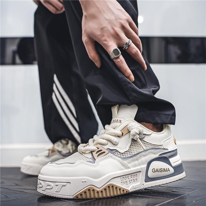 INS Mens Trend Running Shoes Breathable Skateboard Shoes Chunky Comfortable Casual Sneakers Men Tenis Masculino Footwear Male