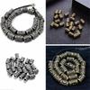24pcs Norse Viking Rune Beads Charms Jewelry Making DIY Hair Beard Bracelet Necklace Accessories