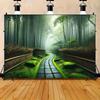 2D Flat Printing Japanese Bamboo Path Backdrop for Nature and Themed Photoshoot