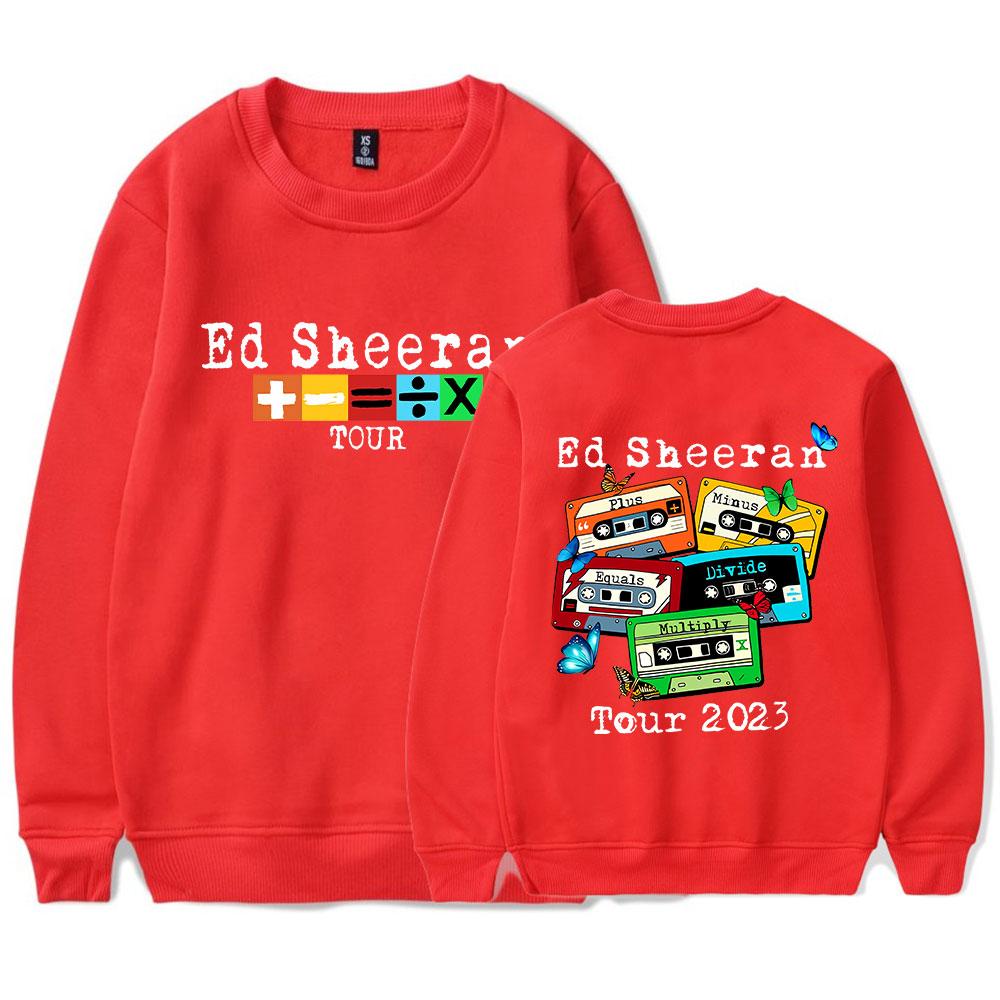 

Горячая Мода Эд Ширан Графический Принт Оверсайз Худи Женский Мужской Круглый Вырез Длинный Рукав Свитшот Повседневный Спортивный Костюм XXS красный