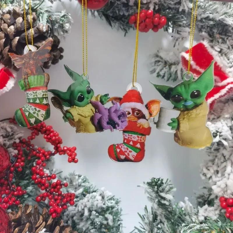 Creative New Cute Christmas Socks Dog Flying Dragon Christmas Tree Pendant Decoration Holiday Gift - Christmas Tree Pendant