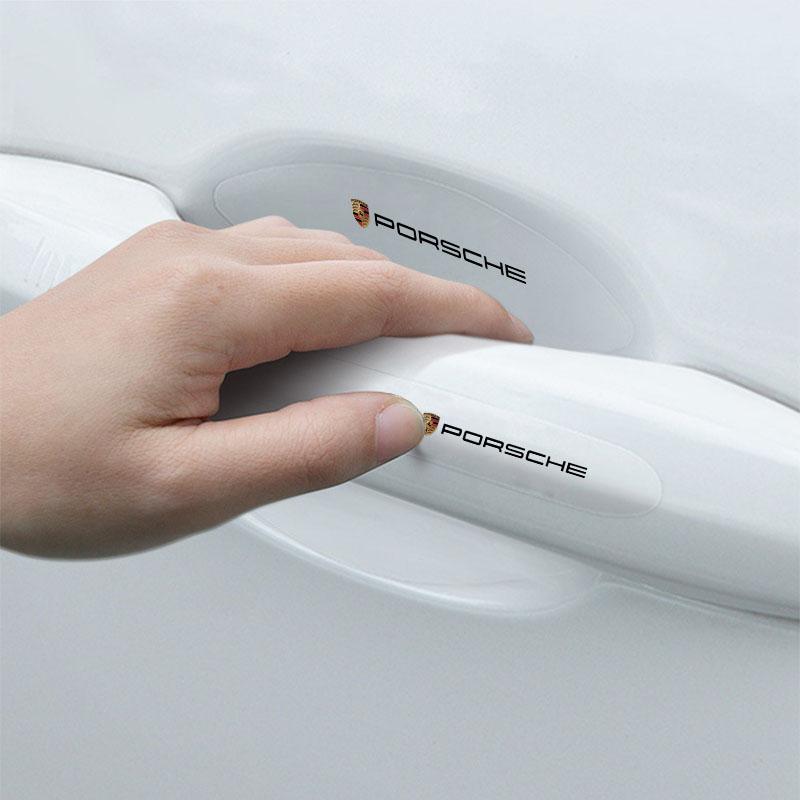 8 st Genomskinliga Skyddsklistmärken för Dörrhandtagsskål mot Repor för Porsche 911 918Spyder 928 944 968 Boxster Cayenne Macan Panamera