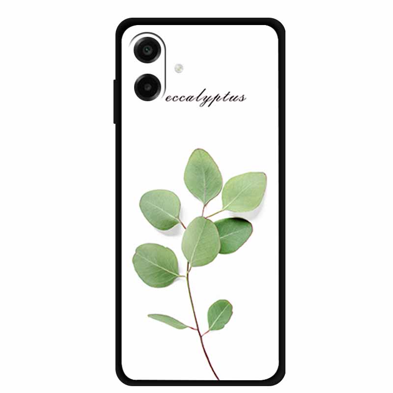 3D Silicone Case For Samsung Galaxy A07 4G Case Relief Emboss Flowers Black Soft Back Cover Coques For Samsung Galaxy A17 Cases