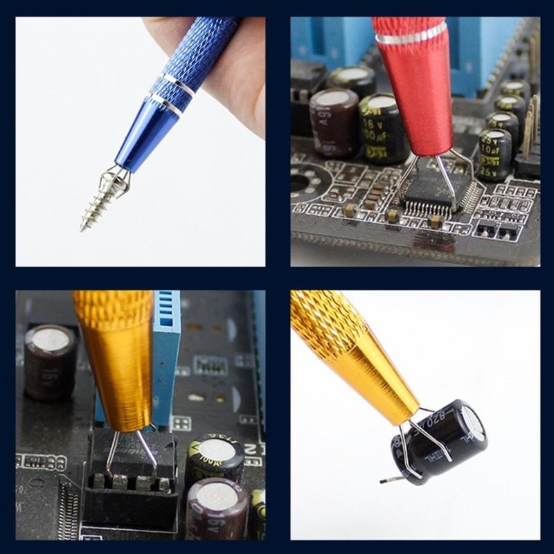 Professional 4 Claws Chip Removal Extractor Tool 3 Color Option Antislip Surfaces Precise Electronics Repair Equipment