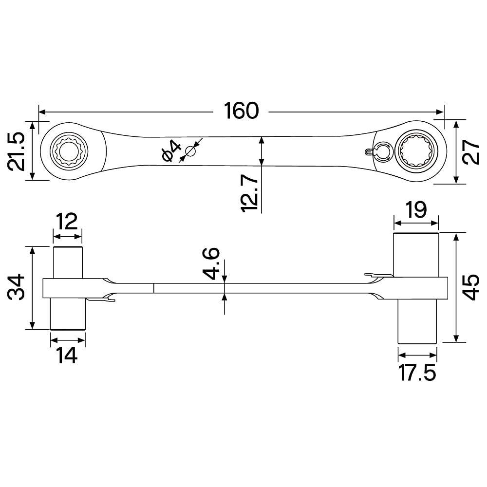 JOB Master 4-in-1 Rack Wrench JRW-0813