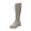 Long boots but knee skinny Martin boots high boots women's thick-soled versatile British knight boots increase height