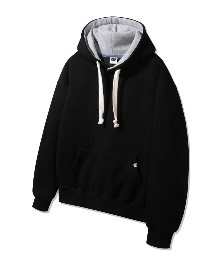 [Double Cotton/Fleece-Lined] Color Block Plain Oversized Hoodie Avh857 (4 Colors) (Type A)