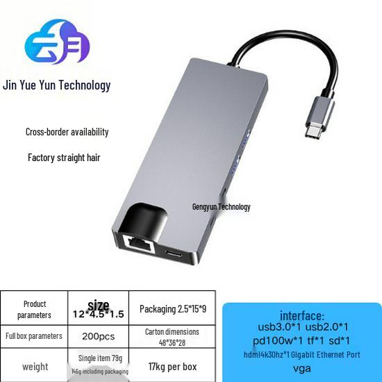 USB-C Hub 4-in-1 Dual HDMI Adapter for MacBook
