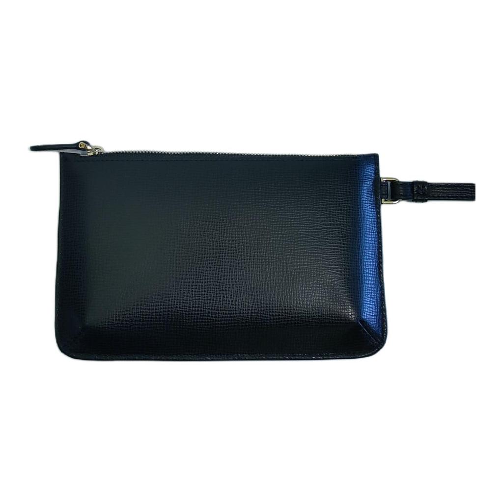 Bally Classic Womens Series Logo Embossed Leather Clutch Women clutch Black 6219839