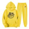 Herren Fleece Kapuzen Sportbekleidung Set, modische Freizeit-Sportbekleidung, Herbst und Winter