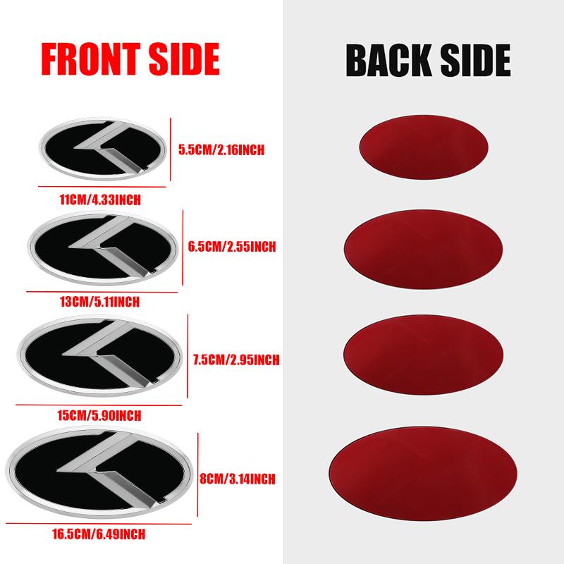 3D ABS K Logo Car Rear Trunk Logo Emblem Badge Stickers For Kia Sportage Sorento Optima Forte Rio Stinger K5 KN KX1 Accessories
