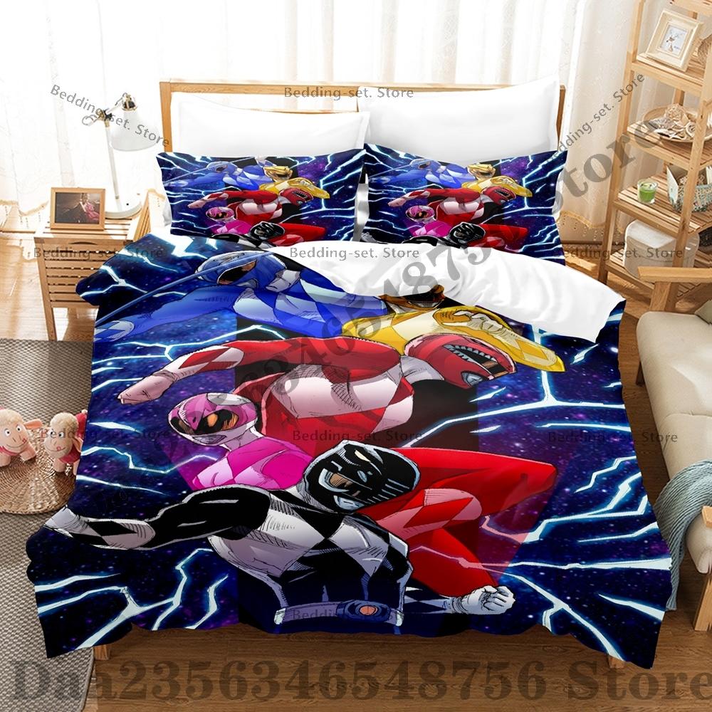 Comforter Personality Mighty Morphin Bedding Set Single Twin Full Queen King Size Bed Set Kids Bedroom s Anime Bed